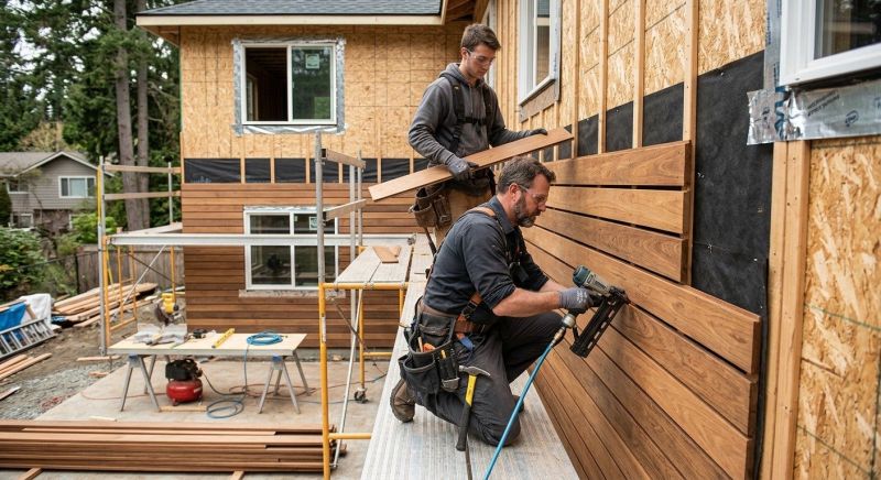 Wood Shake Siding Installation
